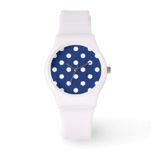 Patroon met witte stippen horloge