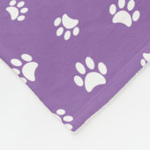 Patroon met witte verf afdrukken met Paarse achter Fleece Deken (Hoek)