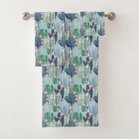 Patroon met zachte patel Cactus Bad Handdoek (Insitu)