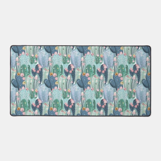 Patroon met zachte patel Cactus Bureaumat (Voorkant)