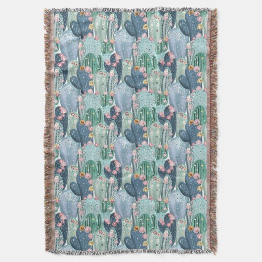Patroon met zachte patel Cactus Deken (Voorkant Verticaal)