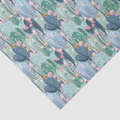 Patroon met zachte patel Cactus Tissuepapier (Detail)