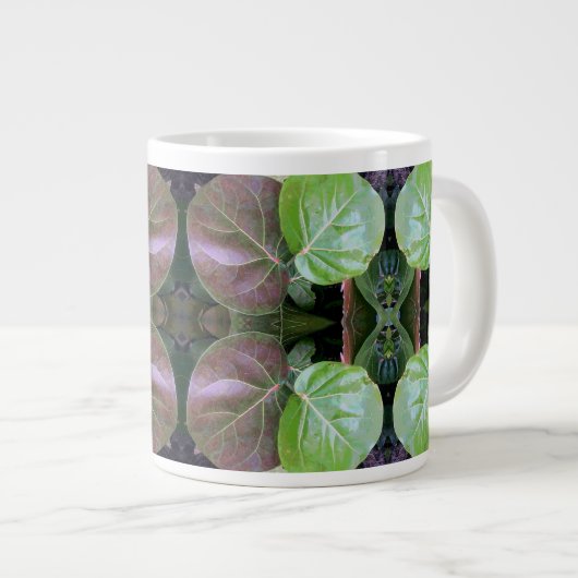 Patroon met zee druiven grote koffiekop (Voorkant rechts)