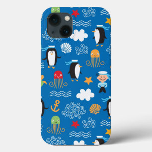 patroon met zee thema iPhone 13 hoesje
