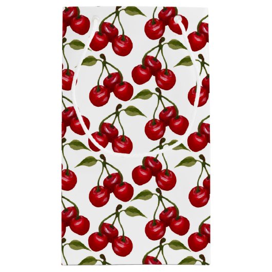 patroon met zoete kersen klein cadeauzakje (Achterkant)