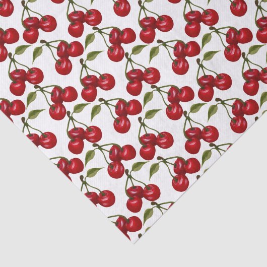 patroon met zoete kersen tissuepapier (Detail)