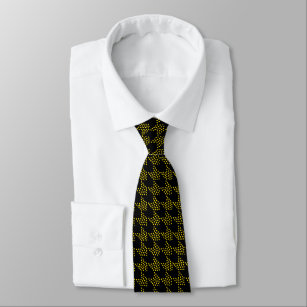 Patroon met zwarte en gele gestreepte tanden stropdas