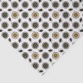 Patroon met zwarte en goudkleurige dop tissuepapier (Detail)