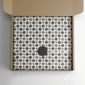 Patroon met zwarte en goudkleurige dop tissuepapier