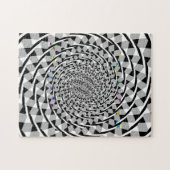 Patroon met zwarte en witte Argyle Forever Hours Legpuzzel (Horizontaal)