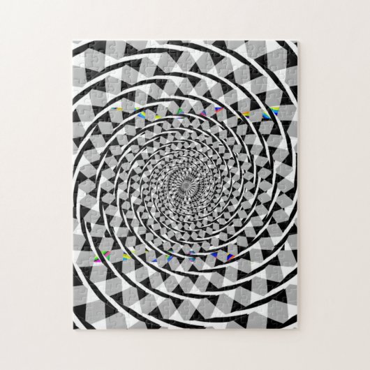 Patroon met zwarte en witte Argyle Forever Hours Legpuzzel (Verticaal)