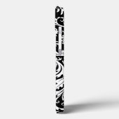  patroon met zwarte en witte Floral Damascus Case-Mate iPhone Case (Achterkant / Links)