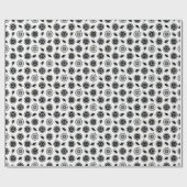 Patroon met zwarte en zilverkleurige verloopdop cadeaupapier (Vlak)