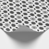 Patroon met zwarte en zilverkleurige verloopdop cadeaupapier (Hoek)