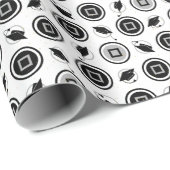 Patroon met zwarte en zilverkleurige verloopdop cadeaupapier (Rol Hoek)