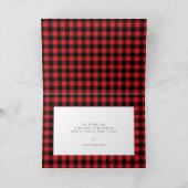 Patroon met zwarte kersttartpatroon feestdagen kaart (Binnen)