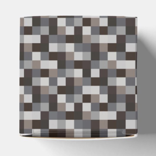 Patroon met zwarte pixels bedankdoosjes (Bovenkant)