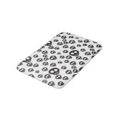 Patroon met zwarte schedels op wit badmat (Gekanteld)