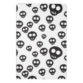 Patroon met zwarte schedels op wit mini klembord (Achterkant)