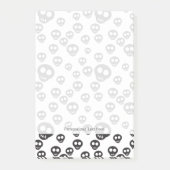 Patroon met zwarte schedels op wit post-it® notes (Voorkant)