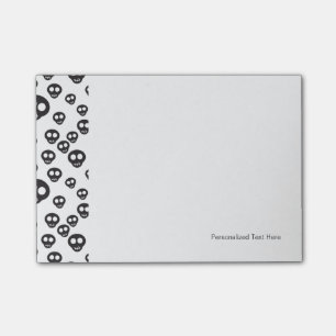Patroon met zwarte schedels op wit post-it® notes