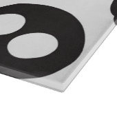 Patroon met zwarte schedels op wit snijplank (Hoek)