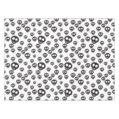 Patroon met zwarte schedels op wit tafelkleed (Voorkant (Horizontaal))