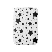 Patroon met zwarte sterren badmat (Voorkant Verticaal)