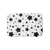 Patroon met zwarte sterren badmat (Voorkant)