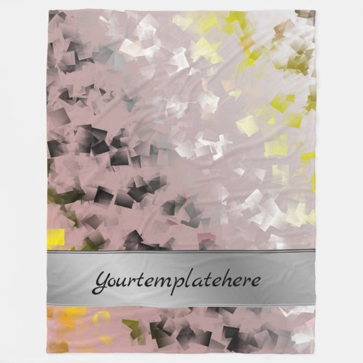 patroon, metaal, ontwerp, textuur, vorm, vierkant; fleece deken (Voorkant)