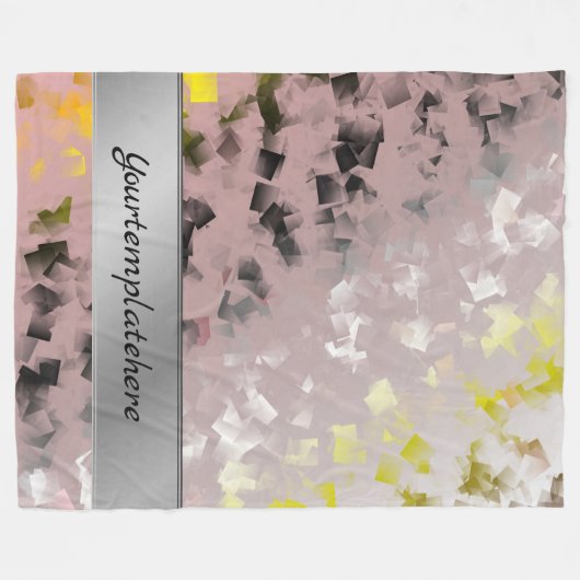 patroon, metaal, ontwerp, textuur, vorm, vierkant; fleece deken (Voorkant (Horizontaal))