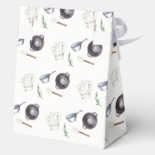 Patroon minimalistische moderne kleine chef-kok Ba Bedankdoosjes (Achterkant)