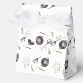 Patroon minimalistische moderne kleine chef-kok Ba Bedankdoosjes