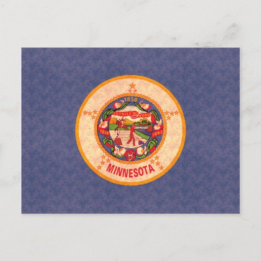 Patroon Minnesotan Flag Briefkaart (Voorkant)