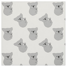 patroon moeder en baby koala stof