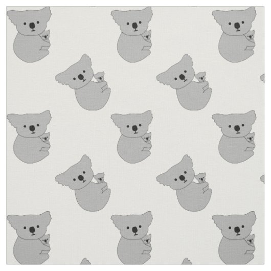 patroon moeder en baby koala stof (Swatch)