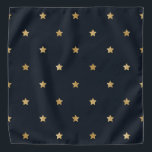 patroon, mousserende gouden sterren op zwart bandana<br><div class="desc">patroon,  mousserende gouden sterren op contrasterende zwarte achtergrond</div>