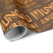 Patroon Mungu Akubariki, God zegene u in het Swahi Cadeaupapier (Rol Hoek)