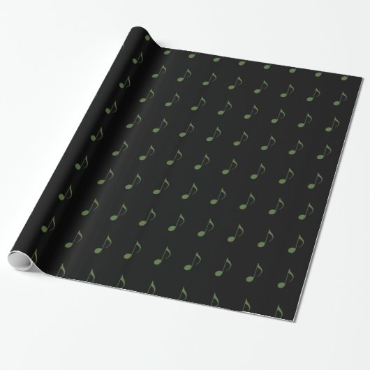 Patroon muzieknoten cadeaupapier (Uitgerold)