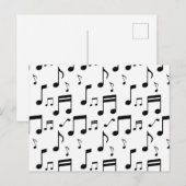 Patroon muzieknotitie feestdagenkaart (Voorkant / Achterkant)