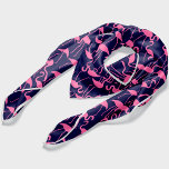 Patroon Navy en Roze Cute Flamingos Sjaal<br><div class="desc">Fun Navy Blue en Pink Flamingos Pattern.</div>