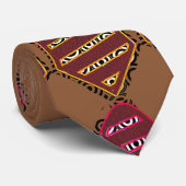 Patroon Nieuwe Bruin Stropdas (Opgerold)