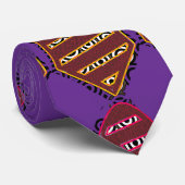 Patroon Nieuwe Stijl Paars Stropdas (Opgerold)