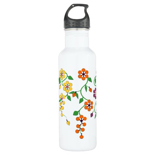 Patroon nr. 2: Hangen Flowers Water Bottle Waterfles (Voorkant)