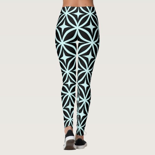 Patroon Ogee- en Star-herhaling Leggings (Achterkant)