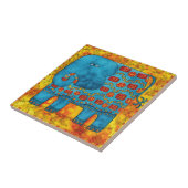 Patroon Olifant Aquarel Illustratie Tegeltje (Zijkant)