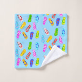 Patroon omdraaien Blauw Bad Handdoek (Wasdoekje)