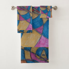 PATROON ONTWERP HANDDOEKSET BAD HANDDOEK