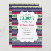 Patroon op aztec van Bright stam Aanwezigheid Kaart (Voorkant / Achterkant)