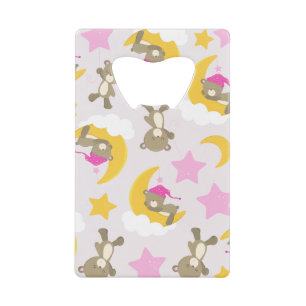 Patroon op Beren, teddyberen, stutten, Beren Creditkaart Flessenopener